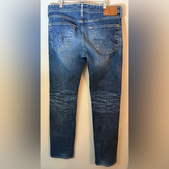 AG Jeans Men's The Matchbox Slim Straight Distressed Blue Jeans Size 33x33 - Picture 2 of 11
